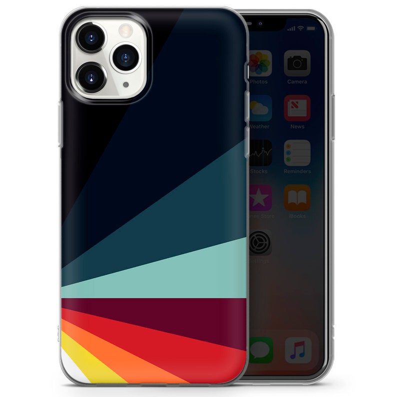 Retro Stripes Phone Case Aesthetic vintage Cover adapté pour iPhone 15 Pro Max, 14 Plus, 13, 12, 11, XR et Samsung S24, S23, A54, A53, Pixel 8 image 2