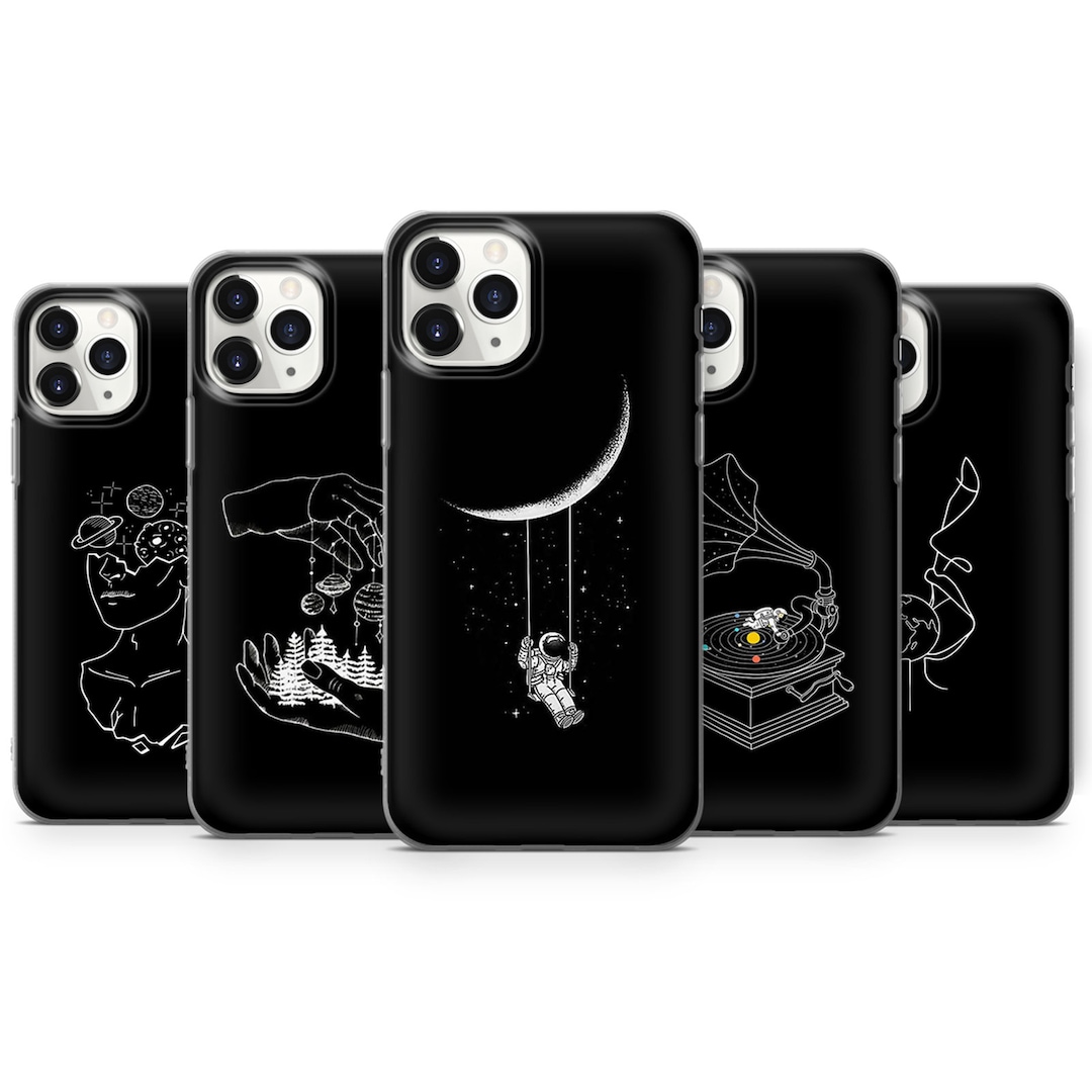 One Line Art Phone Case Drawing Cover Fit for iPhone 15 Pro Max, 14