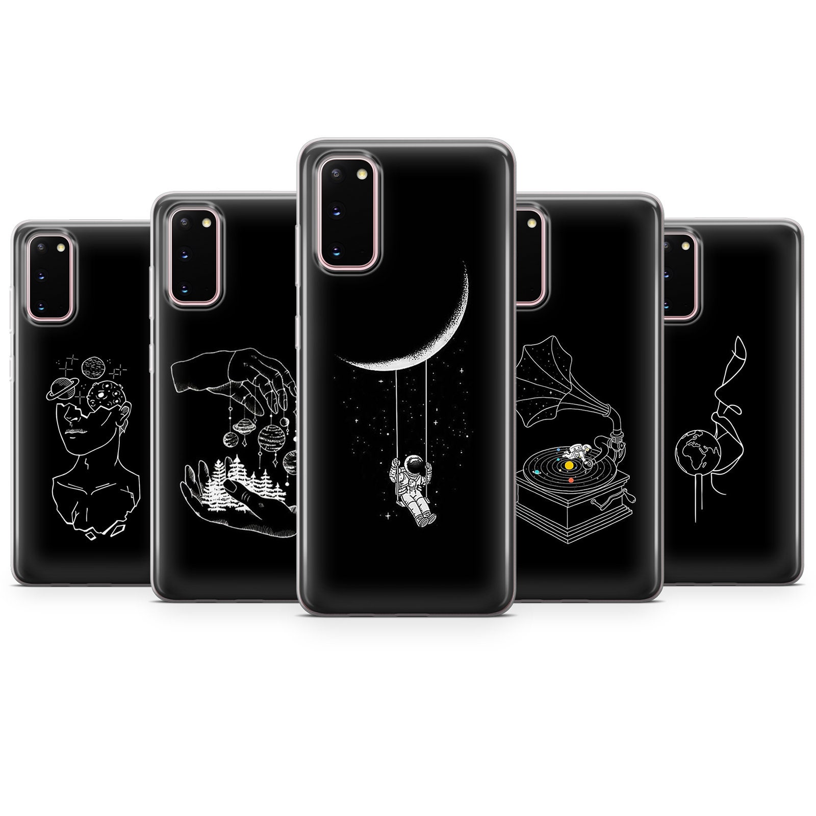 One Line Art Phone Case Drawing Cover Fit for Iphone 14 Pro Etsy UK