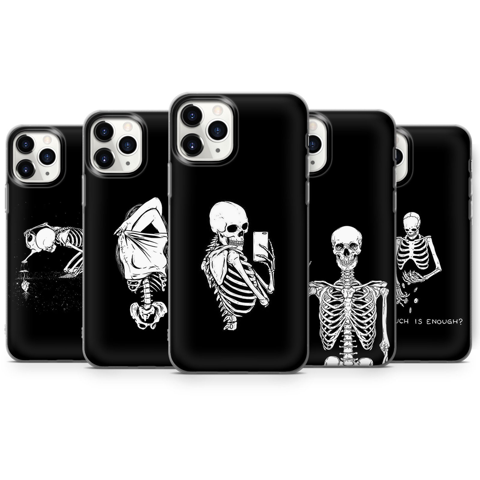 Aesthetic Skeleton Phone Case Skull Cover Fit for Iphone 13 Etsy UK