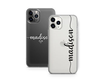 Custodia per telefono con nome personalizzato Cover con nome personalizzato adatta per iPhone 15 Pro Max, 14 Plus, 13, 12, 11, XR e Samsung S24, S23, A54, A53, Pixel 8 Pro