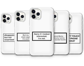 Coque de téléphone avec citation esthétique abstraite, adaptée pour iPhone 15 Pro Max, 14 Plus, 13, 12, 11, XR et Samsung S24, S23, A54, A53, Pixel 8 Pro, 7