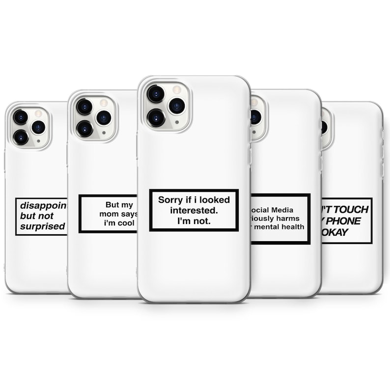 Coque de téléphone avec citation esthétique abstraite, adaptée pour iPhone 15 Pro Max, 14 Plus, 13, 12, 11, XR et Samsung S24, S23, A54, A53, Pixel 8 Pro, 7 image 1