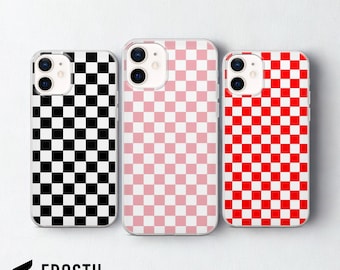 Custodia a scacchi per iPhone 17 Pro Max, 16e, 15, 14, 13 e Samsung S26 Ultra, S25 FE, A57, A56, Pixel 10, 9A