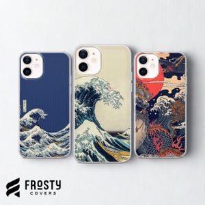 Japanese Wave Phone Case Kanagawa Wave Cover for iPhone 17 Pro Max, 16e, 15, 14, 13 & Samsung S26 Ultra, S25 FE, A57, A56, Pixel 10, 9A