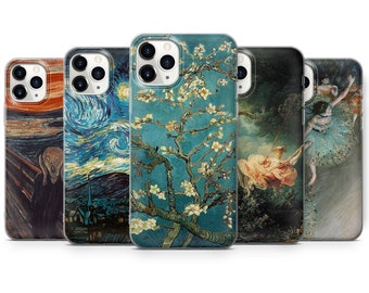 Iconic Painting Phone Case Famous Art Cover fit for iPhone 15 Pro Max, 14 Plus, 13, 12, 11, XR & Samsung S24, S23, A54, A53, Pixel 8 Pro, 7