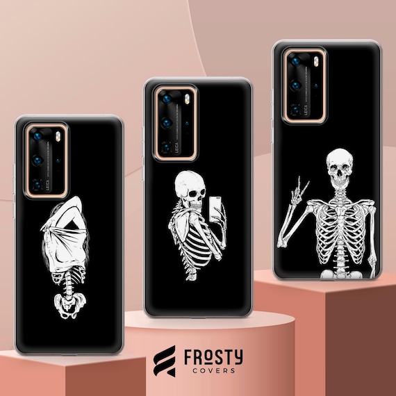 美しいスケルトン模様のスマホケース スカルカバー iPhone 17 Pro Max