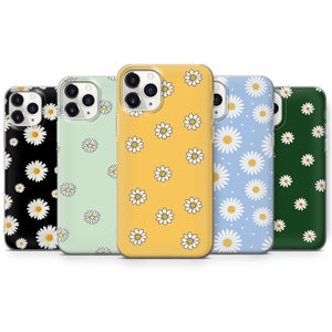 Gänseblümchen Blumen Handyhülle Blumenmuster für iPhone 16 Pro Max, 15 Plus, 14, 13, 12, 11, XS & Samsung S25, S24, A56, A55, Pixel 9 Pro