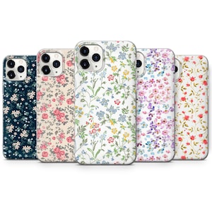 Coque de portable fleurs printanières pour iPhone 16 Pro Max, 15 Plus, 14, 13, 12, 11, XS et Samsung S25, S24, A56, A55, Pixel 9 Pro, 8