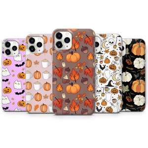 Custodia per telefono autunnale con foglie autunnali per iPhone 16 Pro Max, 15 Plus, 14, 13, 12, 11, XS e Samsung S25, S24, A56, A55, Pixel 9 Pro, 8