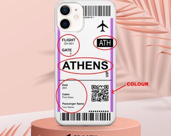Spersonalizowane etui na kartę pokładową do iPhone'a 17 Pro Max, 16e, 15, 14, 13 i Samsunga S26 Ultra, S25 FE, A57, A56, Pixela 10, 9A