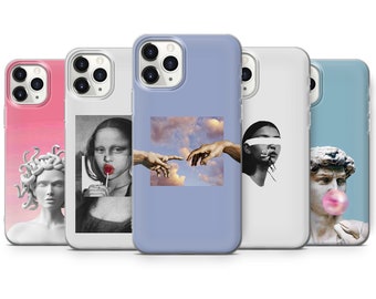 Coque de téléphone esthétique abstraite pour iPhone 15 Pro Max, 14 Plus, 13, 12, 11, XR et Samsung S24, S23, A54, A53, Pixel 8 Pro, 7