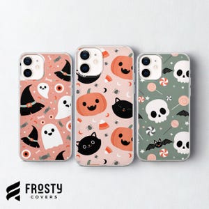 Cute Halloween phone case, Personalised autumn design for iPhone 18 Pro Max, 17, 16, 15, Samsung S26 Ultra, S25 FE, A57, A56, Pixel 11, 10