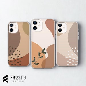 Cover minimalista per telefono con grafica astratta Boho per iPhone 18 Pro Max, 17, 16, 15, Samsung S26 Ultra, S25 FE, A57, A56, Pixel 11, 10
