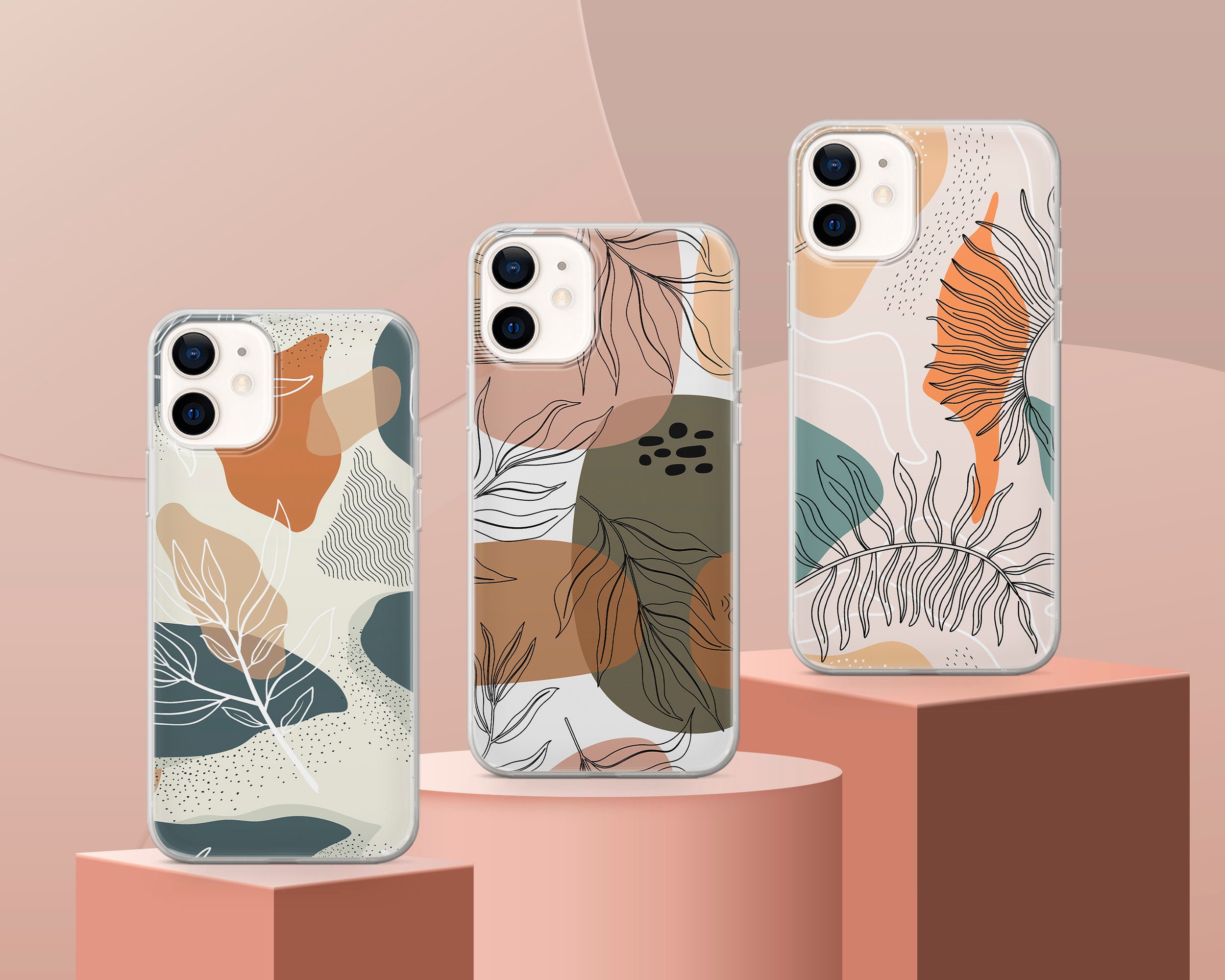 Huawei P20 7 & Samsung S10 S21 A50 A51 P30 Lite XR Modern Abstract Phone Case Line Art Cover fit for iPhone 13 Pro 12 11 XS 8+