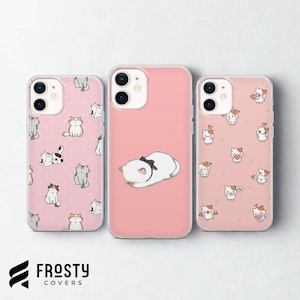 Funda de teléfono con diseño de gato para iPhone 17 Pro Max, 16e, 15, 14, 13 y Samsung S26 Ultra, S25 FE, A57, A56, Pixel 10, 9A