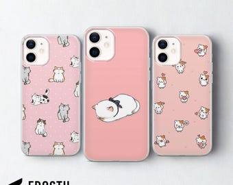 Cat Phone Case Cute Kitten Cover for iPhone 17 Pro Max, 16e, 15, 14, 13 & Samsung S26 Ultra, S25 FE, A57, A56, Pixel 10, 9A