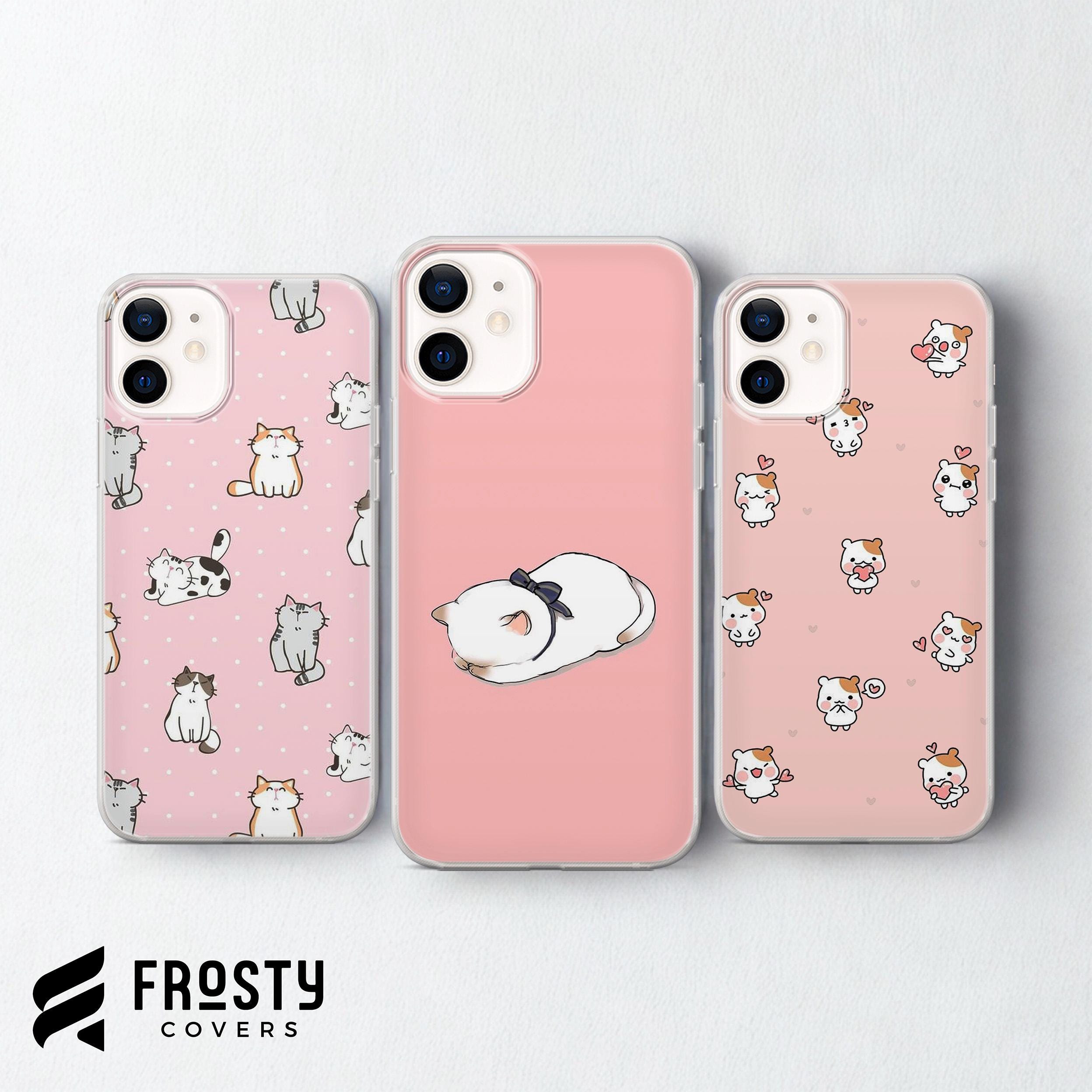 Cat Phone Case, Cute Kitten Pink Pattern Cover for iPhone 17 Pro