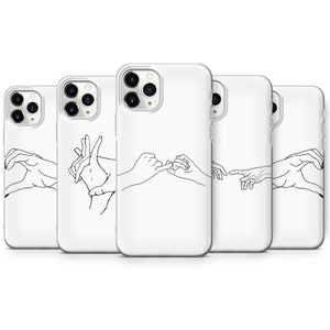 Line Art Phone Case Minimalist Cover for iPhone 17 Pro Max, 16e, 15, 14, 12 & Samsung S25 Ultra, S24 FE, A56, Pixel 10 XL, 9a, 8