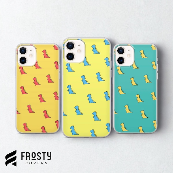 Dinosaurus telefoonhoesje T-Rex Cover voor iPhone 17 Pro Max, 16e, 15, 14, 13 en Samsung S26 Ultra, S25 FE, A57, A56, Pixel 10, 9A