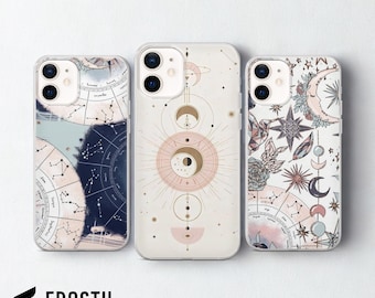 Funda de astrología celestial para iPhone 17 Pro Max, 16e, 15, 14, 13 y Samsung S26 Ultra, S25 FE, A57, A56, Pixel 10, 9A