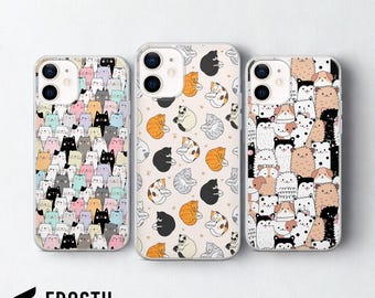 Uroczy pokrowiec na telefon z motywem kociaka do iPhone'a 17 Pro Max, 16e, 15, 14, 13 i Samsunga S26 Ultra, S25 FE, A57, A56, Pixela 10, 9A