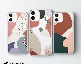 Modern Art Phone Case, Abstract Shapes Cover for iPhone 17 Pro Max, 16e, 15, 14, 13 & Samsung S26 Ultra, S25 FE, A57, A56, Pixel 10, 9A
