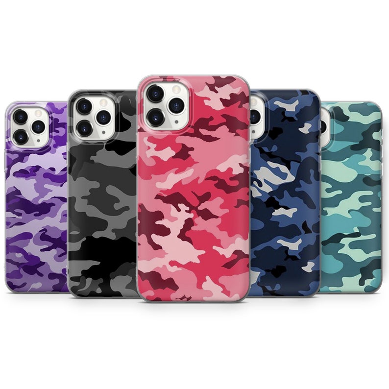 Camo Phone Case Army Camouflage Cover fit for iPhone 15 Pro Max, 14 Plus, 13, 12, 11, XR & Samsung S24, S23, A54, A53, Pixel 8 Pro, 7 image 1