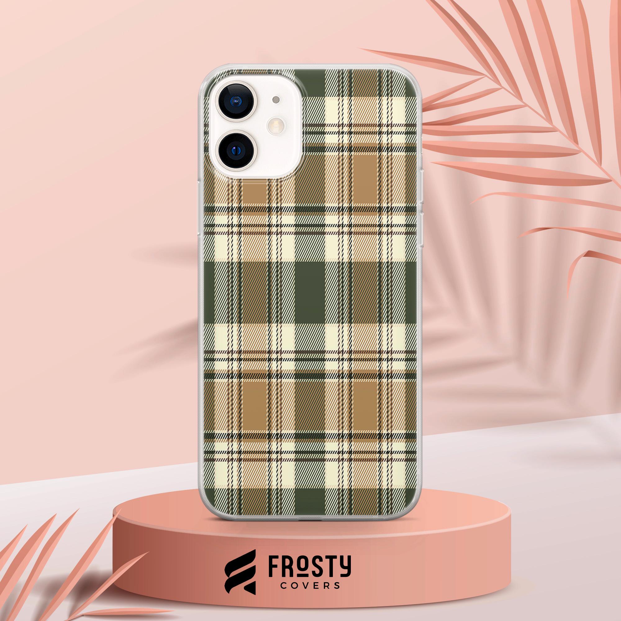 Plaid Tartan Print Phone Case, Fabric Cover for iPhone 17 Pro Max