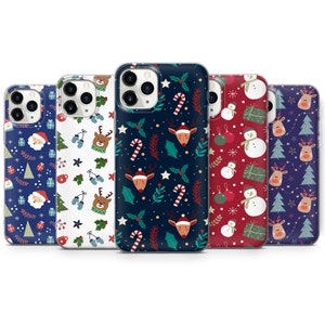 Weihnachten Handyhülle für iPhone 16 Pro Max, 15 Plus, 14, 13, 12, 11, XS & Samsung S25, S24, A56, A55, Pixel 9 Pro, 8