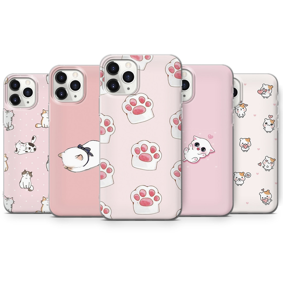 Cat Phone Case Cute Kitten Cover for iPhone 16 Pro Max, 15