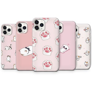 Cat Phone Case Cute Kitten Cover fit for iPhone 15 Pro Max, 14 Plus, 13, 12, 11, XR & Samsung S24, S23, A54, A53, Pixel 8 Pro, 7