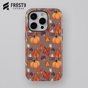 Autumn Phone Case Fall Leaves Cover for iPhone 17 Pro Max, 16e, 15, 14, 13 & Samsung S26 Ultra, S25 FE, A57, A56, Pixel 10, 9A