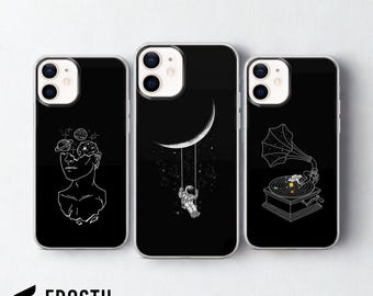 One Line Art Phone Case Drawing Cover for iPhone 17 Pro Max, 16e, 15, 14, 13 & Samsung S26 Ultra, S25 FE, A57, A56, Pixel 10, 9A