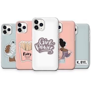 Girl Power Handyhülle Feministische Abdeckung für iPhone 16 Pro Max, 15 Plus, 14, 13, 12, 11, XS & Samsung S25, S24, A56, A55, Pixel 9 Pro, 8