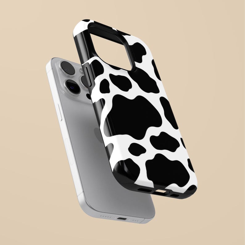 Mobilskal med komönster och djurmönster, tufft fodral för iPhone 17 Pro Max, 16e, 15, 14, 13 och Samsung S26 Ultra, S25 FE, A57, A56, Pixel 10, 9A bild 7