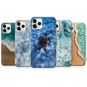 Sommer Strand Handyhülle Ocean Wave Cover für iPhone 16 Pro Max, 15 Plus, 14, 13, 12, 11, XS & Samsung S25, S24, A56, A55, Pixel 9 Pro, 8