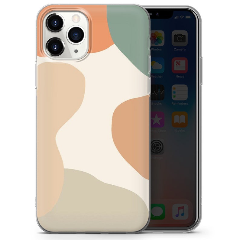 Coque de portable art abstrait minimaliste adaptée pour iPhone 15 Pro Max, 14 Plus, 13, 12, 11, XR et Samsung S24, S23, A54, A53, Pixel 8 Pro, 7 4
