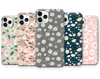 Daisy Flower Handyhülle passend für iPhone 15 Pro Max, 14 Plus, 13, 12, 11, XR & Samsung S24, S23, A54, A53, Pixel 8 Pro, 7