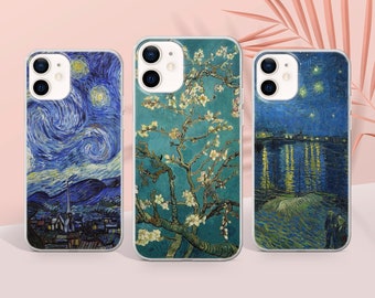 Vincent Van Gogh Phone Case Iconic Art Cover fit for iPhone 13 Pro, 12, 11, XR, XS, 8+, 7, Samsung S21, S22, A50, A51, Huawei P20, P30 Lite