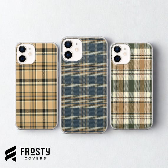 Plaid Tartan Phone Case, Fabric Pattern Cover for iPhone 17 Pro