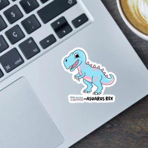 Trans-Asaurus Rex-dinosaurussticker, bumpersticker of magneet - Trans Lives Matter Design, 2,5-inch vinyl decal, trotscadeau, grappig dino-ontwerp