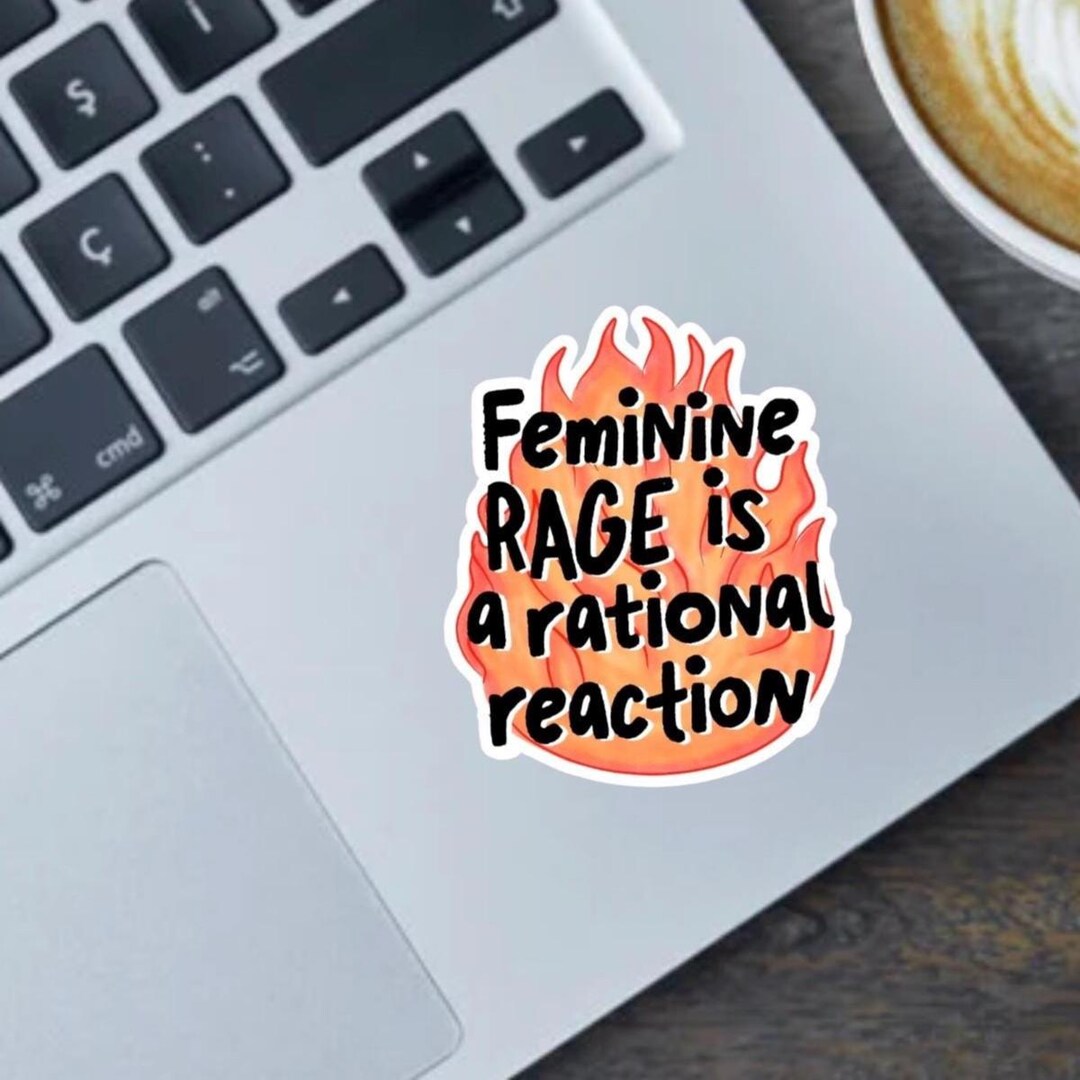 Feminine Rage Sticker: Women's Rights Vinyl Decal - Etsy