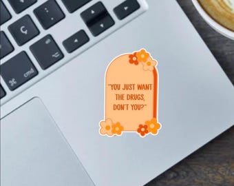 Funny Chronic Illness Gravestone Sticker: Humor Vinyl Decal