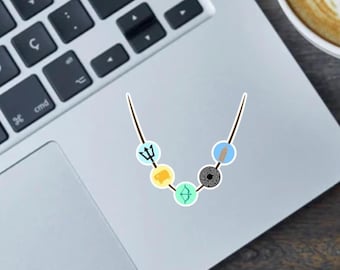 Adesivo, adesivo per paraurti o magnete da frigorifero per la collana "Campo Mezzosangue" di Percy - Percy Jackson e gli dei dell'Olimpo - Design di Eroi dell'Olimpo