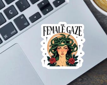 Medusa Sticker: Female Gaze, Greek Mythology Vinyl Decal + Magnet