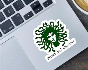 Petrify the Patriarchy Medusa Sticker: Feminist Greek Mythology Vinyl Decal