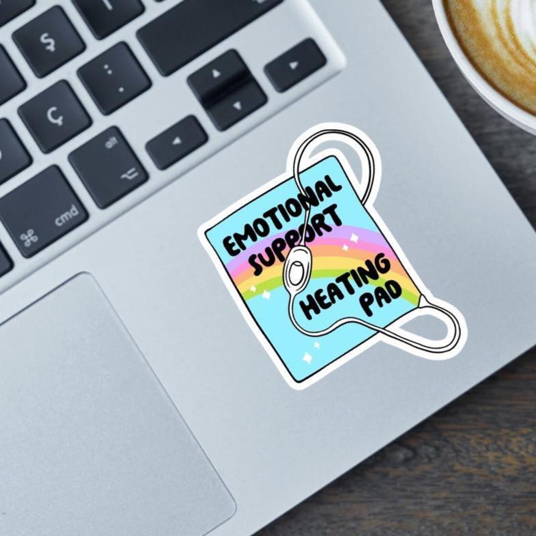 Heating Form Sticker Emotional Support Heating Pad Sticker: Funny Waterproof Vinyl Decal - Etsy