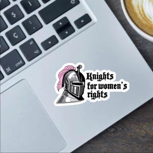 Ritter für Frauenrechte Aufkleber, Autoaufkleber und Magnet | Frauenrechte Geschenke für Sie - zerschlagen Sie das Patriarchat