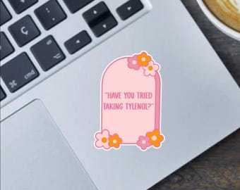 Funny Chronic Illness Gravestone Sticker: Humor Vinyl Decal